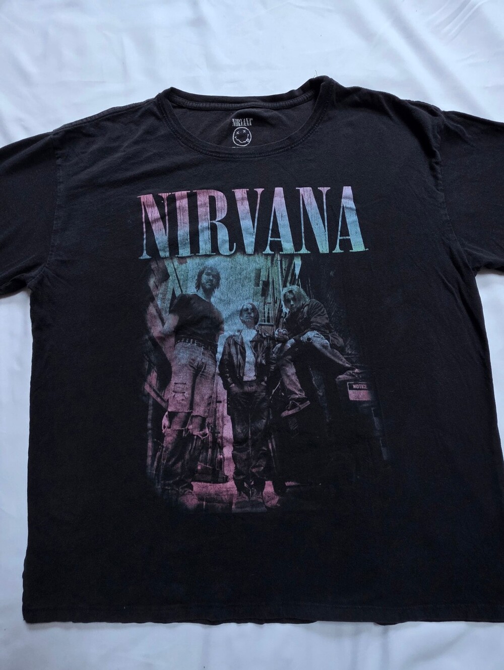 Nirvana Band Graphic T-Shirt Black Medium Official Licensed 100% Cotton
